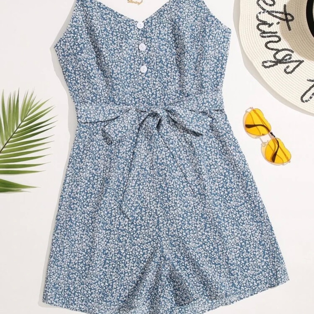 Ditsy floral romper
